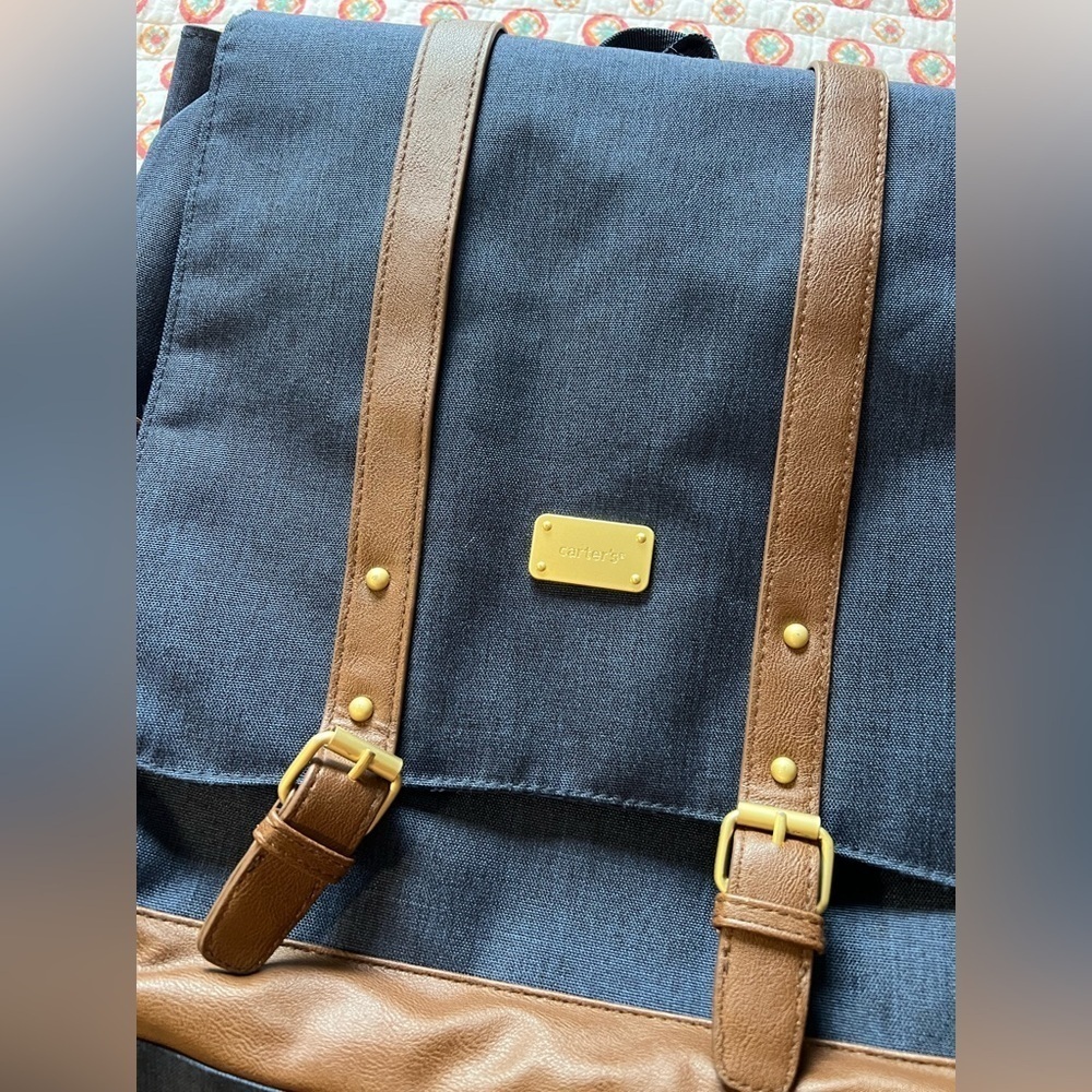 Carters Navy Blue Diaper Bag Backpack - Picture 2 of 10